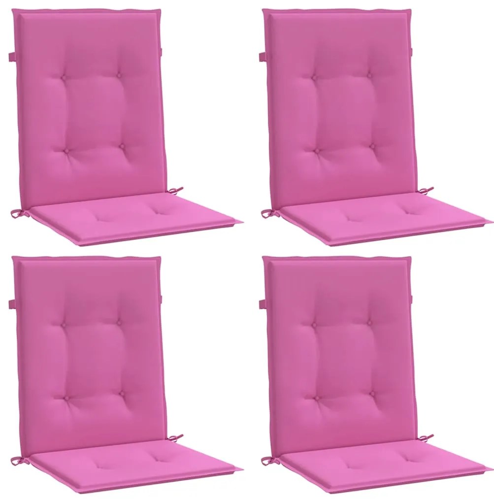Almofadões p/ cadeira de encosto baixo 4 pcs tecido rosa