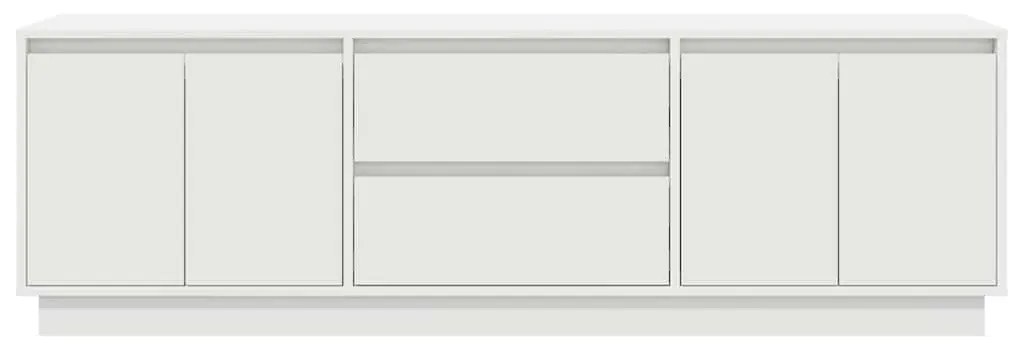 Móvel de TV com luzes LED 160,5x41x50 cm branco