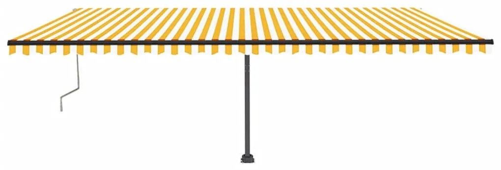 Toldo automático independente 600x350 cm amarelo e branco