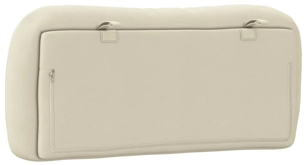 Almofadão de cabeceira 90 cm tecido creme
