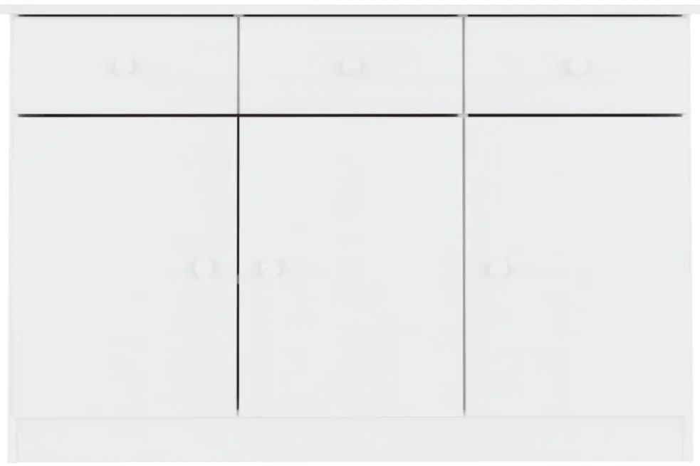 Aparador ALTA 112x35x73 cm madeira de pinho maciça branco