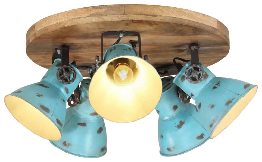 vidaXL Candeeiro de teto 25 W 50x50x25 cm E27 azul desgastado