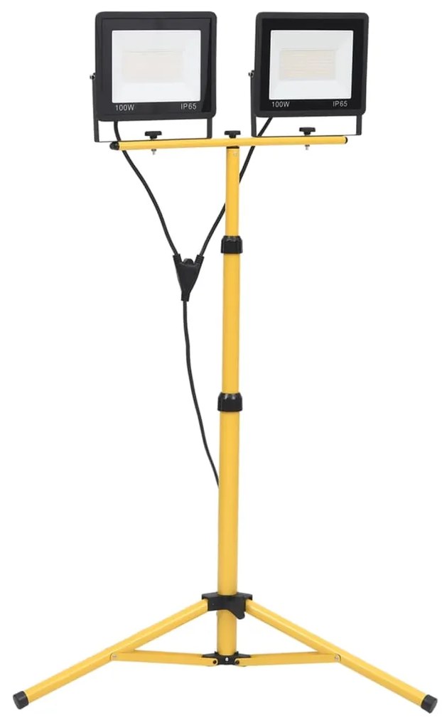 Projetor c/ iluminação LED e tripé 2x100 W branco frio