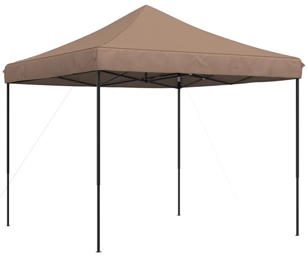 Tenda para festas pop-up dobrável 292x292x315 cm castanho