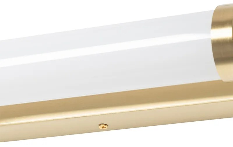 Candeeiro de parede branco com dourado incl. LED 3-step dimmer IP44 - Yordi Clássico / Antigo
