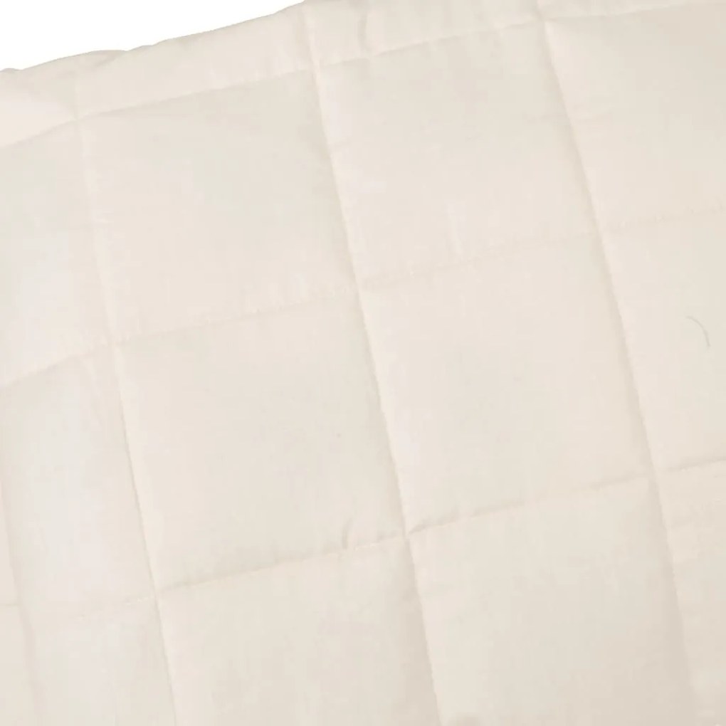 Manta pesada 11 kg 220x240 cm tecido creme-claro