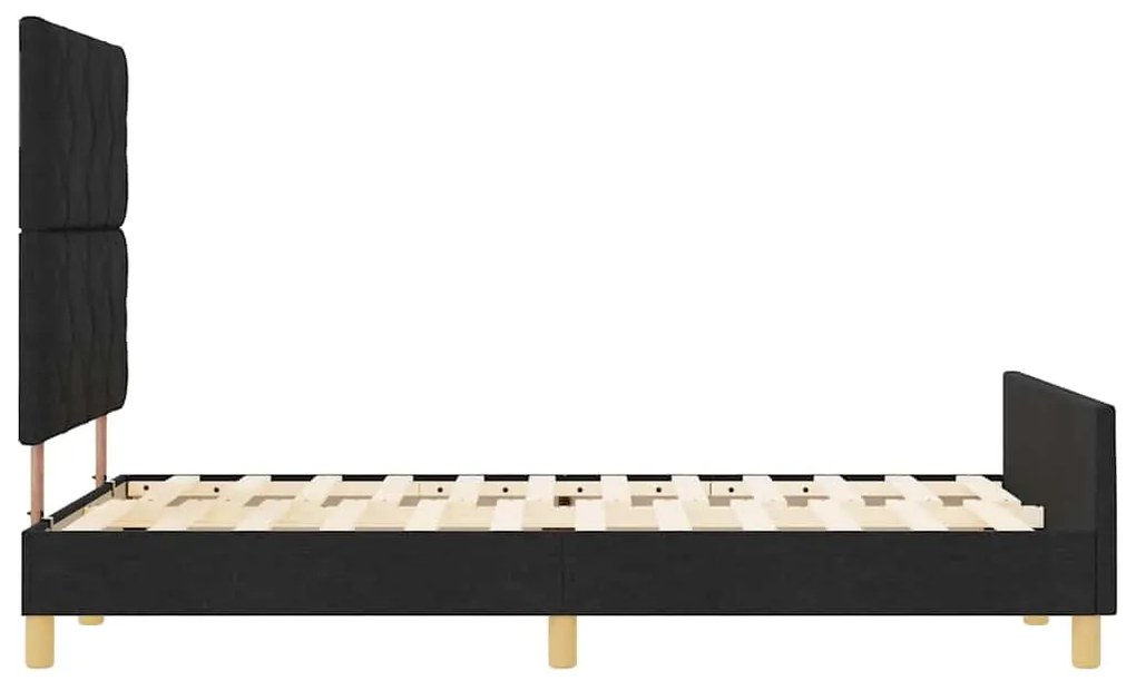 Cama de tecido preta vidaXL 120x200 cm