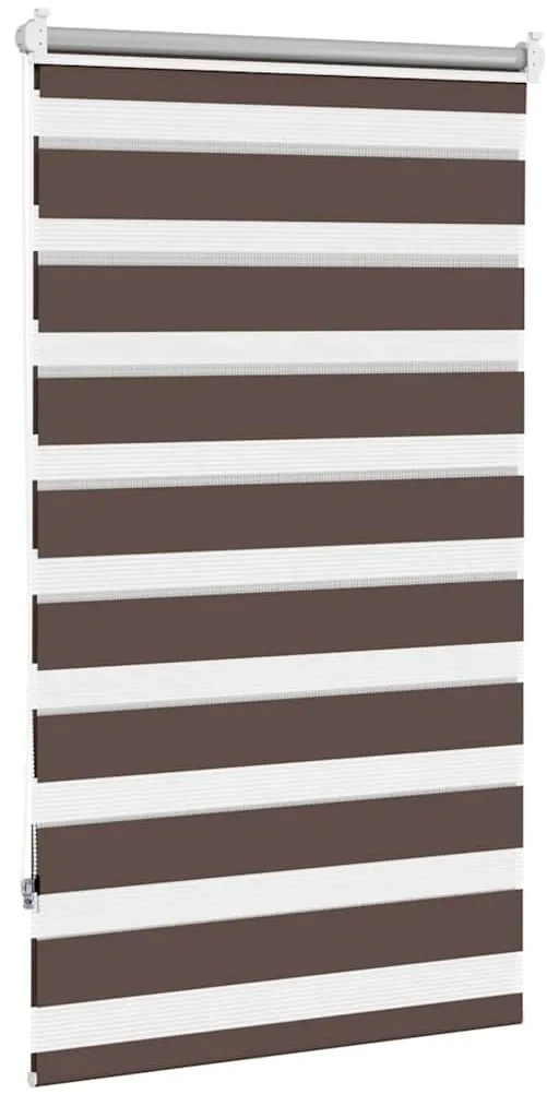 Estore de rolo 90 x 150 cm, linhas de zebra / Café