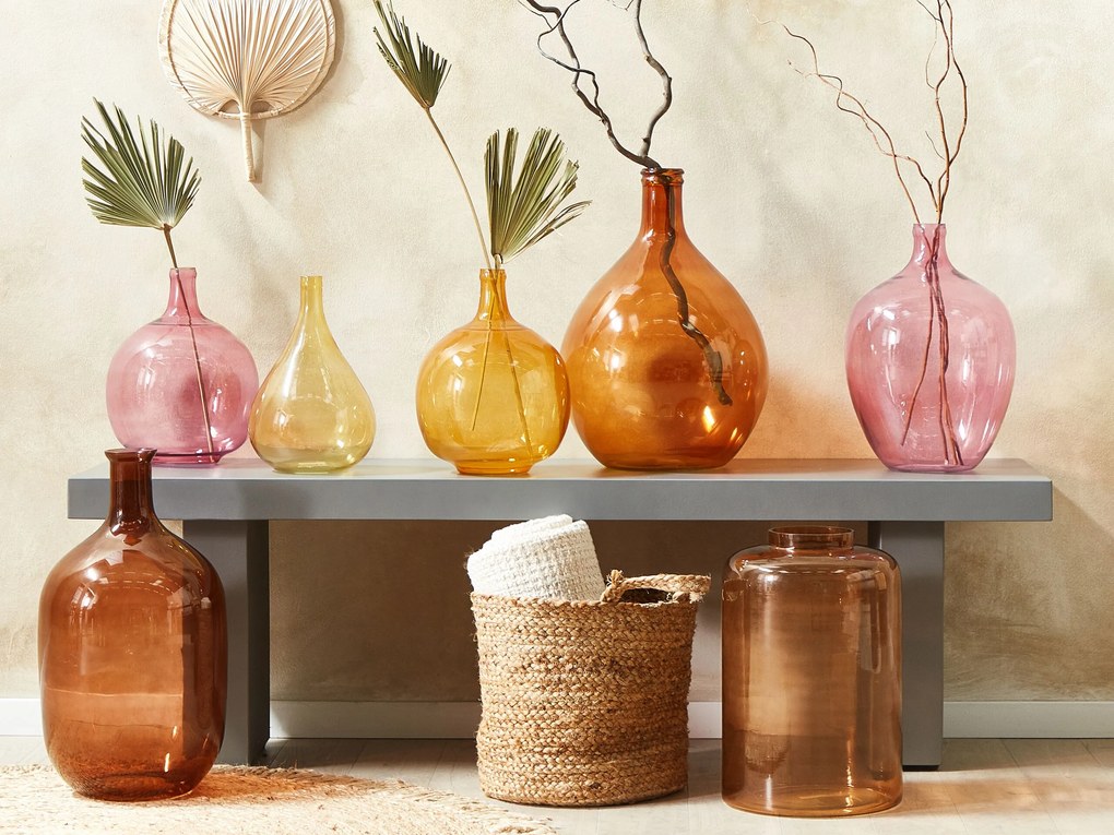 Vidro Jarro decorativo 48 Castanho CHATNI Beliani