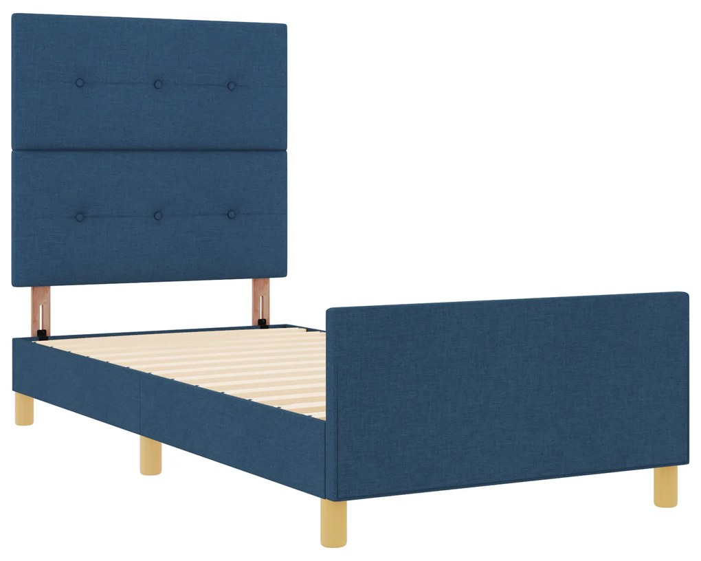 Cama vidaXL em Azul, 80x200 cm, Tecido