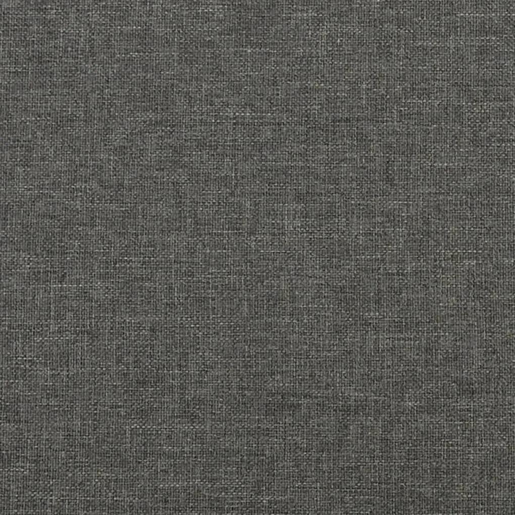 Estrutura de cama 120x200 cm tecido cinzento-escuro