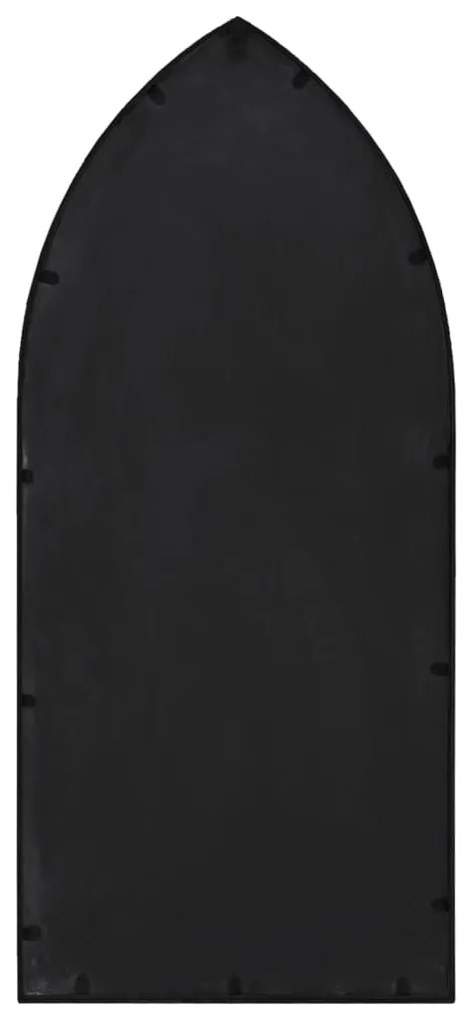 Espelho de jardim p/ uso exterior ferro 100x45 cm preto