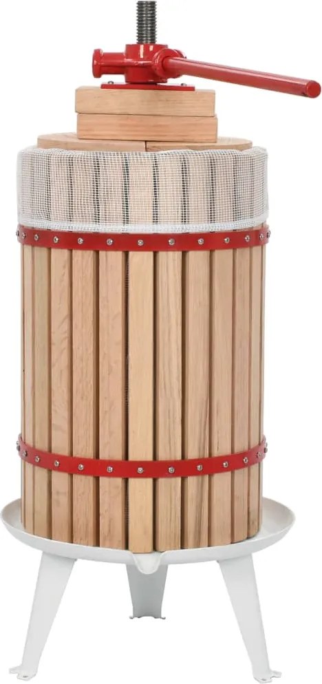 Prensa para fruta e vinho com saco de pano 24 L carvalho