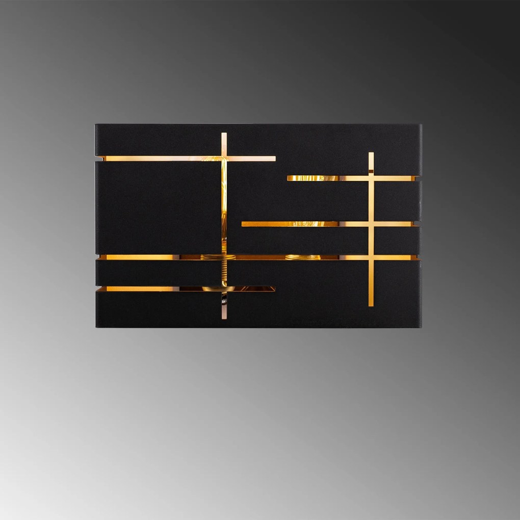 **** Aplique de Parede 622 – Preto – 35 x 10 x 22 cm

**