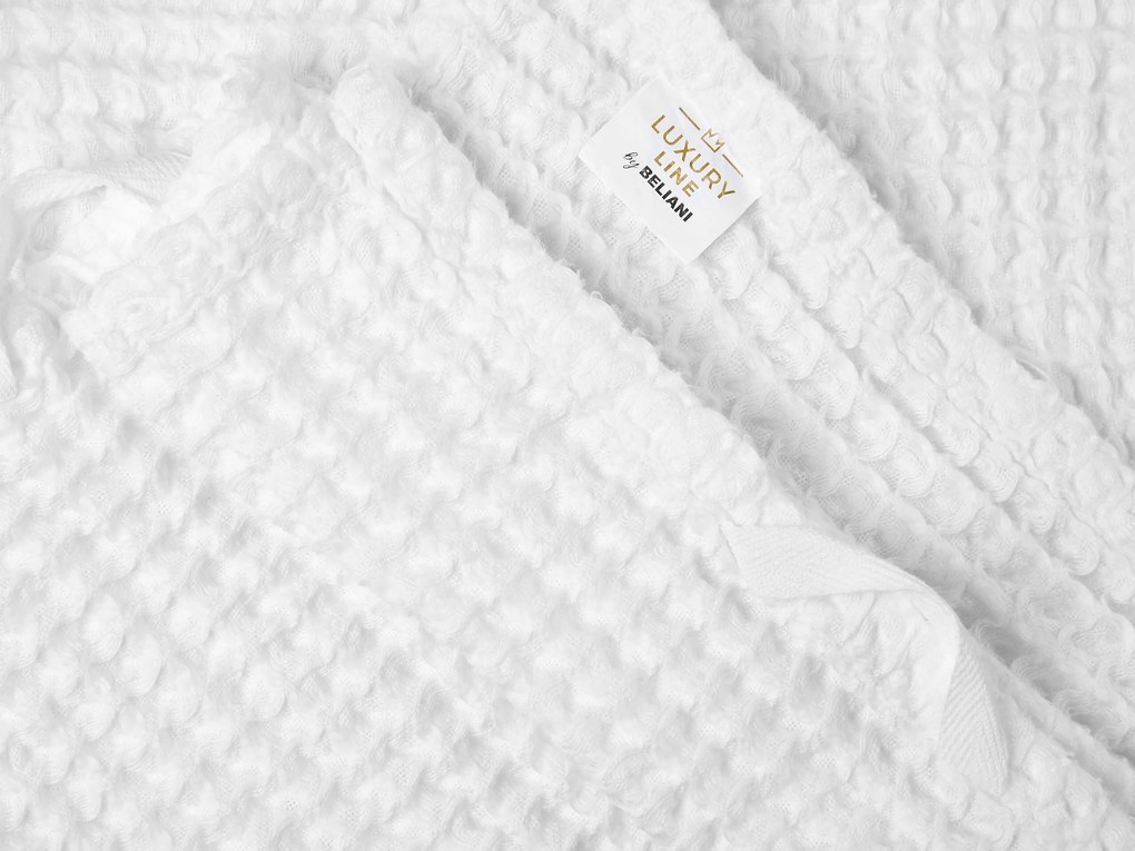 Conjunto de 9 toalhas de algodão branco AREORA Beliani