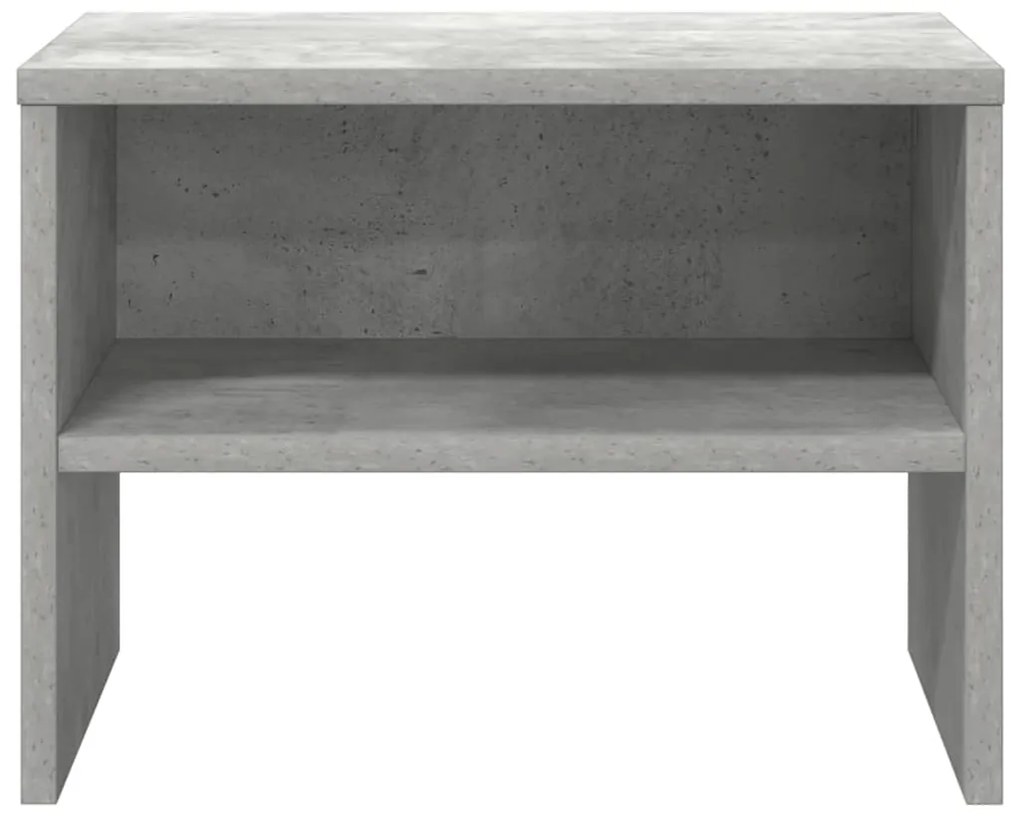 Mesa-de-cabeceira 40x30x30 cm contraplacado cinzento cimento