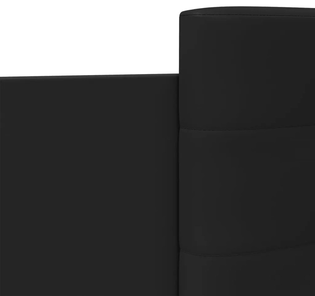Estrutura de cama c/ cabeceira 90x200cm derivados madeira preto