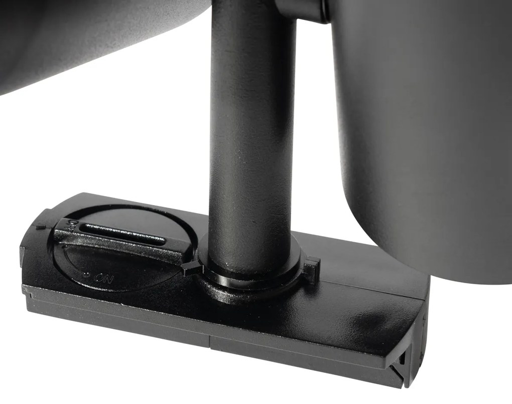 Foco de calha moderno monofásico preto 2 luzes - Iconic Scopio