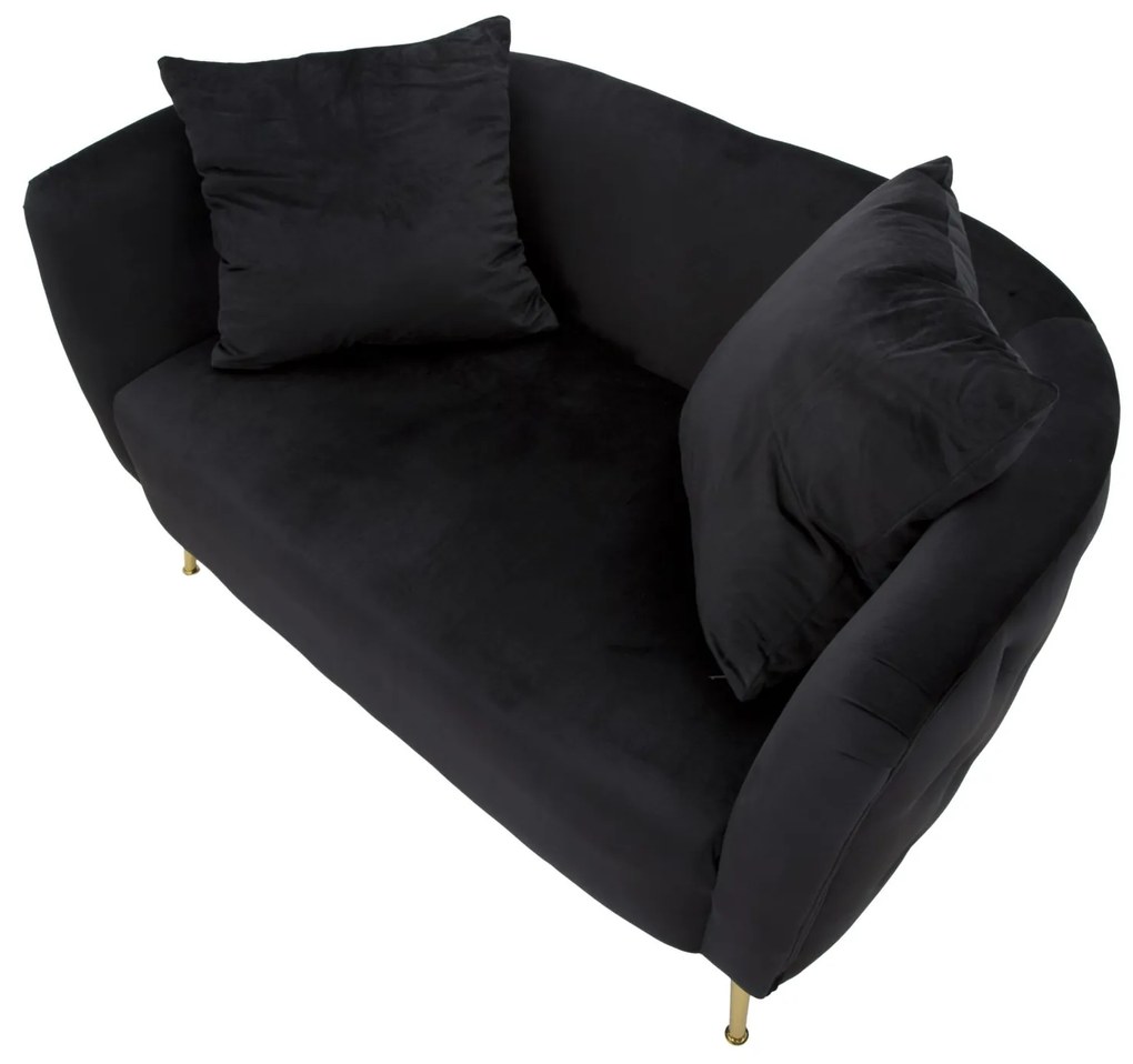 SOFÁ 2 LUGARES BUCAREST PRETO 127X74X71 CM