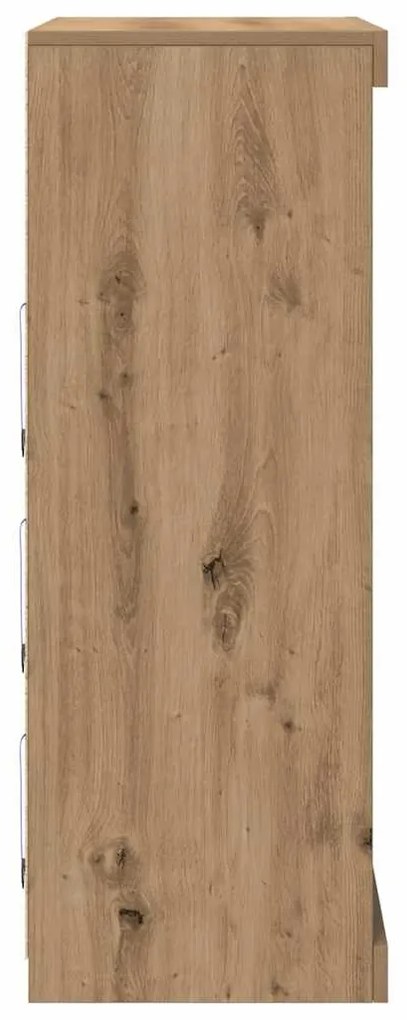 Sideboard com Luzes LED Carvalho Artesanal 41x37x100 cm