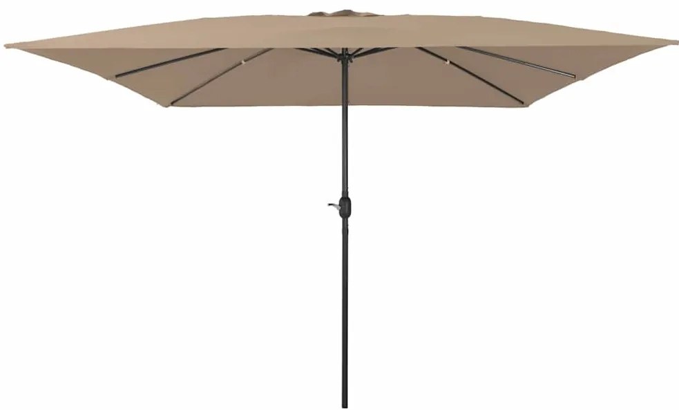 vidaXL Guarda-sol Quadrado 295 x 245 cm Taupe