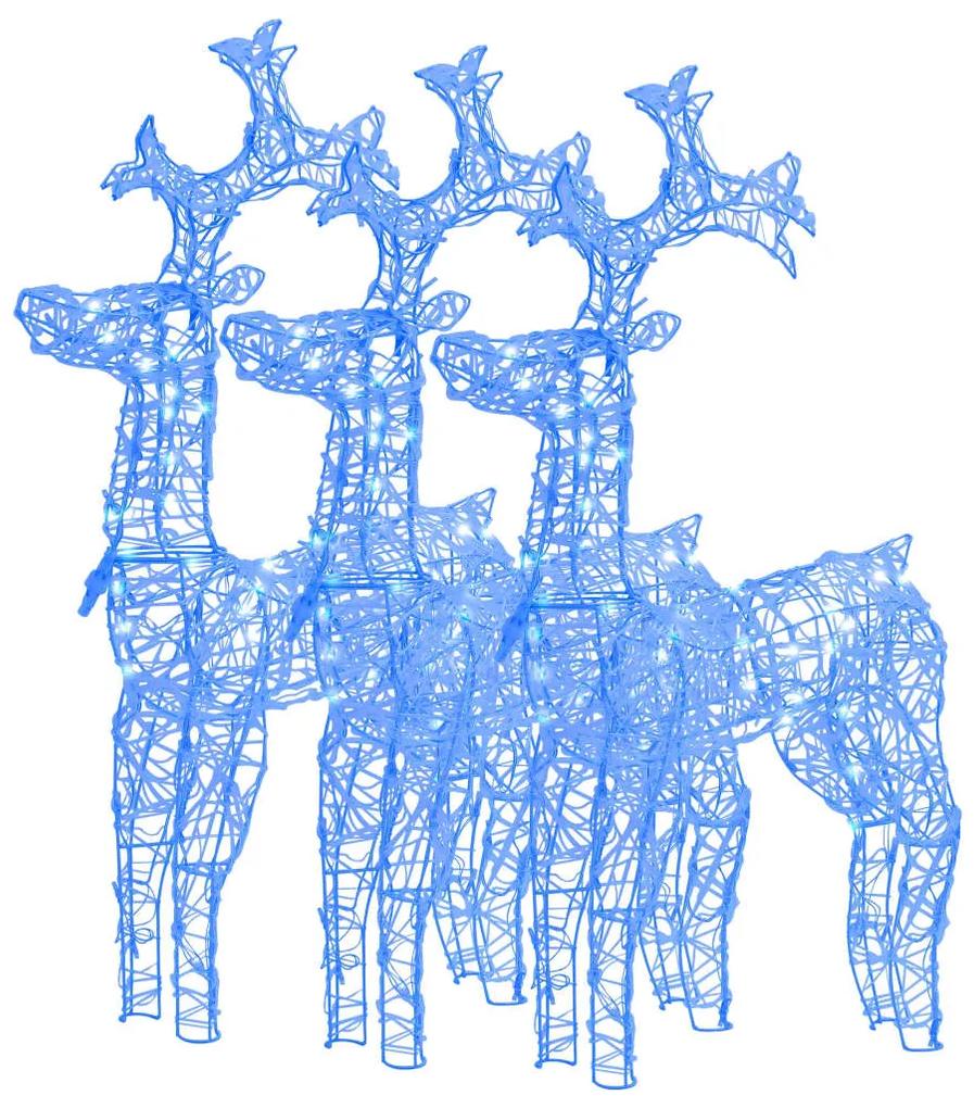 Renas decorativas de Natal 3 pcs 60x16x100 cm acrílico