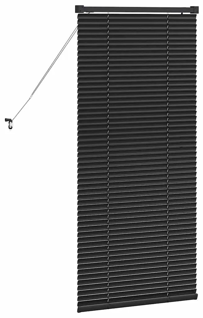 Persiana de Janela com cortinas Outros Manual Preto 80 x 130 cm Alumín