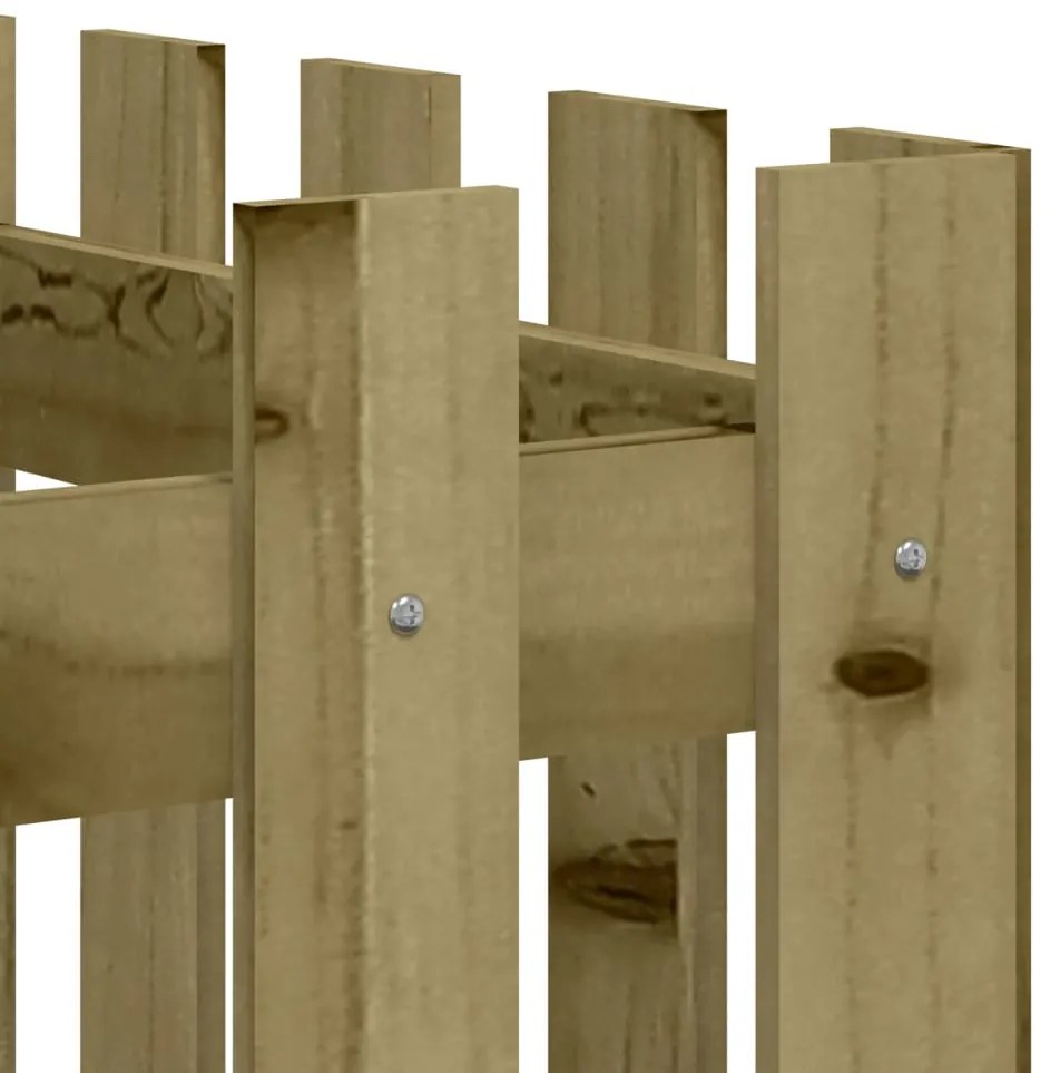 Canteiro elevado c/ design cerca 150x50x70 cm pinho impregnado