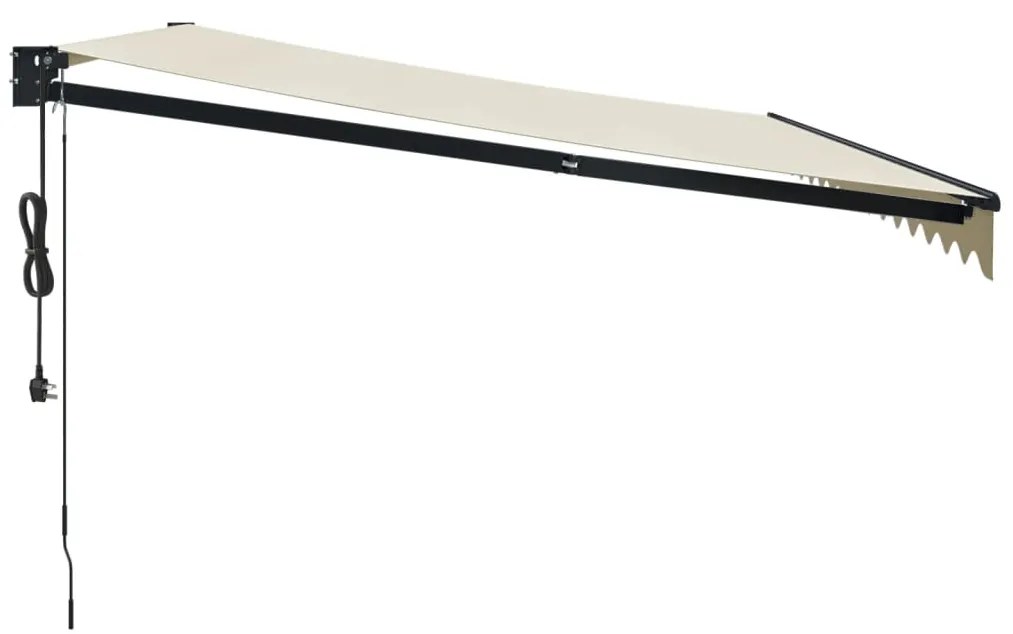 Toldo retrátil automático 4x3 m cor creme