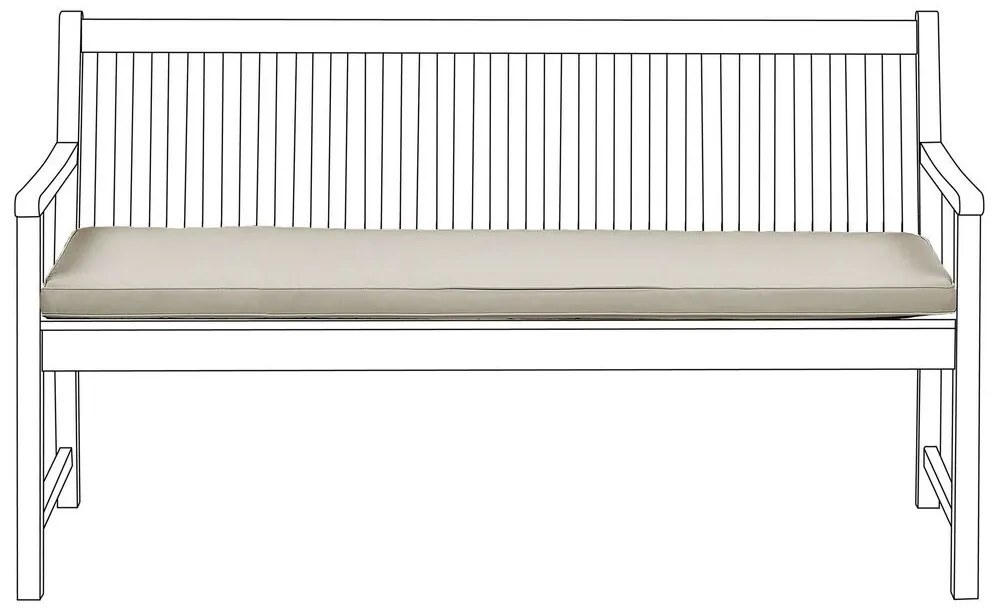 Almofada para banco de jardim taupe 152 x 54 x 5 cm VIVARA Beliani