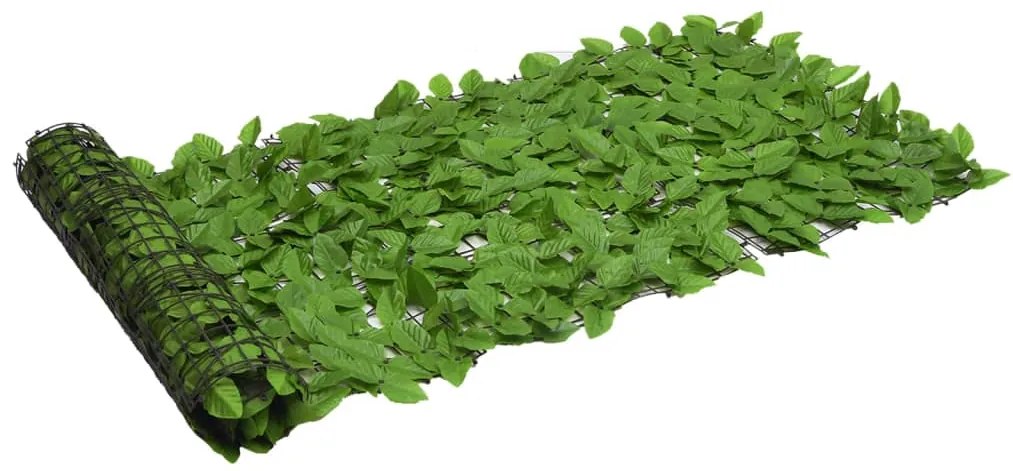 Tela de varanda com folhas verdes 200x75 cm