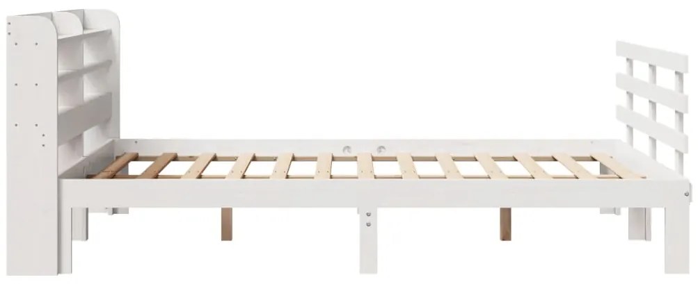 Estrutura de cama c/ cabeceira sem colchão 140x200 cm branco