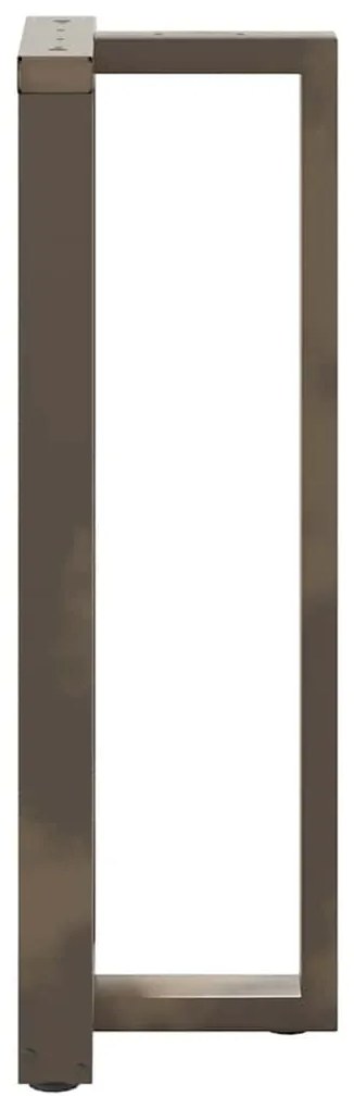 Pés de mesa de bar em forma de T, 2 peças, preto, 50x35x(110-111) cm,