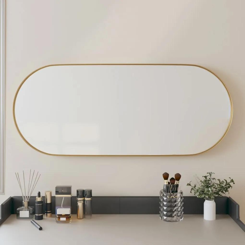 Espelho de parede 25x60 cm oval dourado