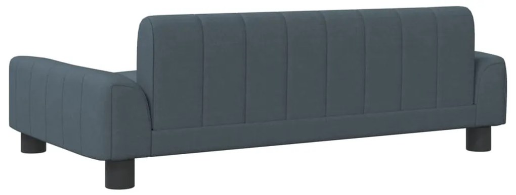 Sofá infantil 90x53x30 cm tecido cinzento-escuro