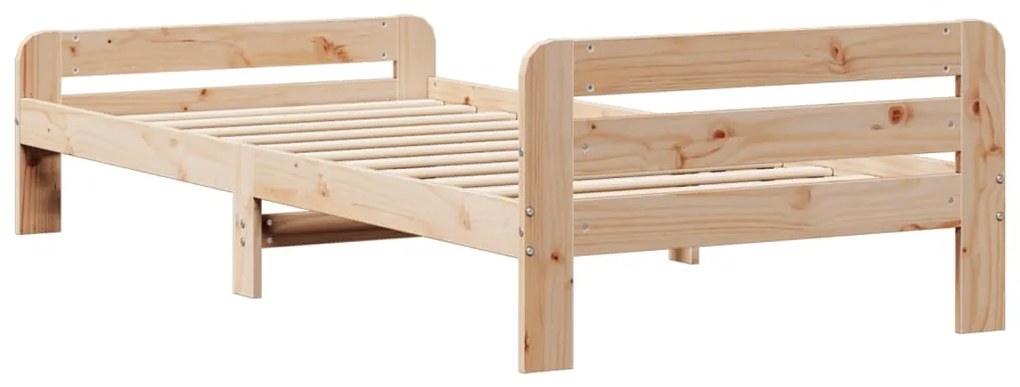 Cama sem colchão 75x190 cm madeira de pinho maciça