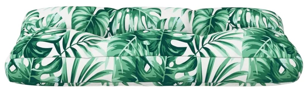 Almofadão para sofá de paletes 70x40x12 cm tecido padrão folhas