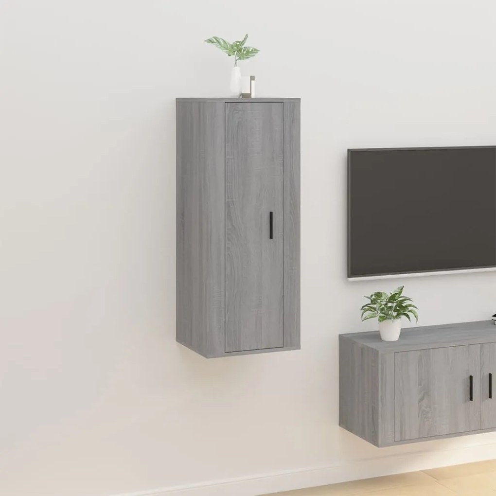vidaXL Móvel de TV de parede 40x34,5x100 cm cinzento sonoma