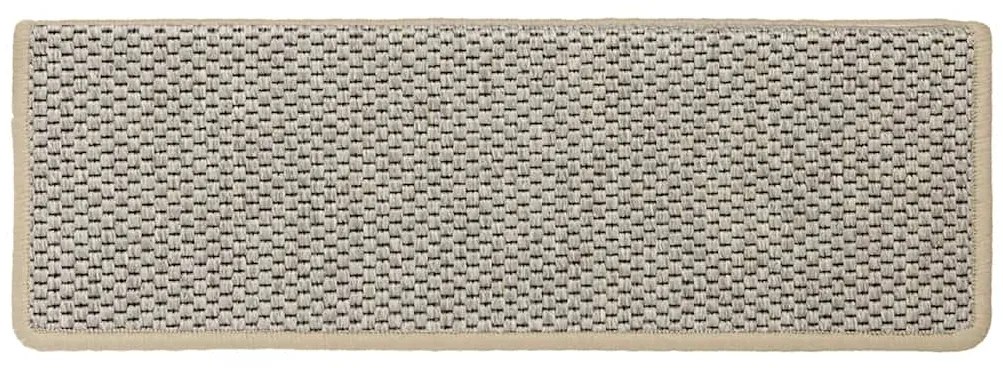 Tapetes escada adesivos aspeto sisal 15 pcs 65x21x4 cm verde