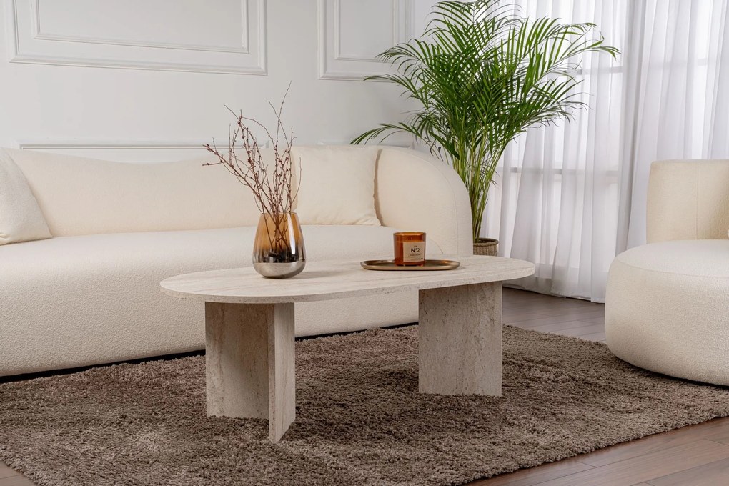 Mesa de Café Sable – Travertino – 119x40x60 cm