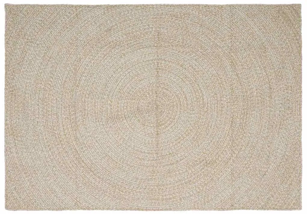 vidaXL Tapete Natural e Branco 200 x 290 cm Juta