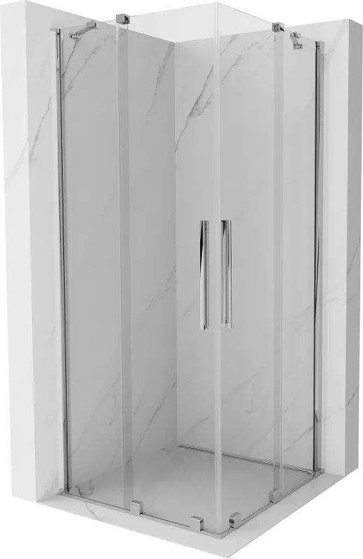 Mexen Velar Duo cabine de duche deslizante 90 x 90 cm, transparente, cromada - 871-090-090-02-01