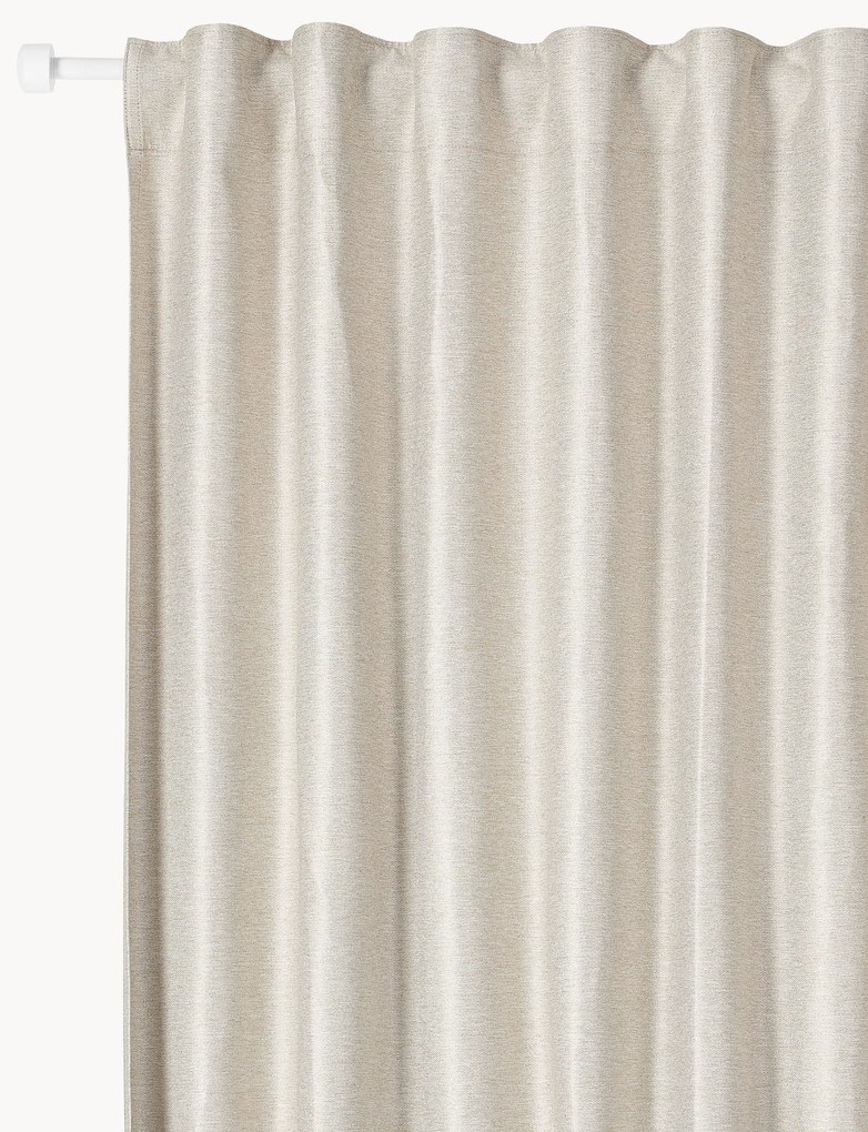 Cortinas blackout com multi-banda Asher, conjunto de 2, L 140 cm