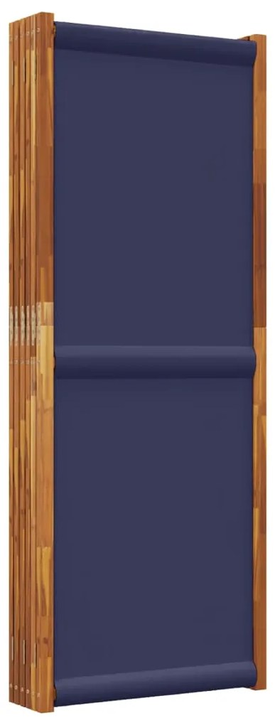 Divisória/biombo com 6 painéis 420x180 cm azul escuro