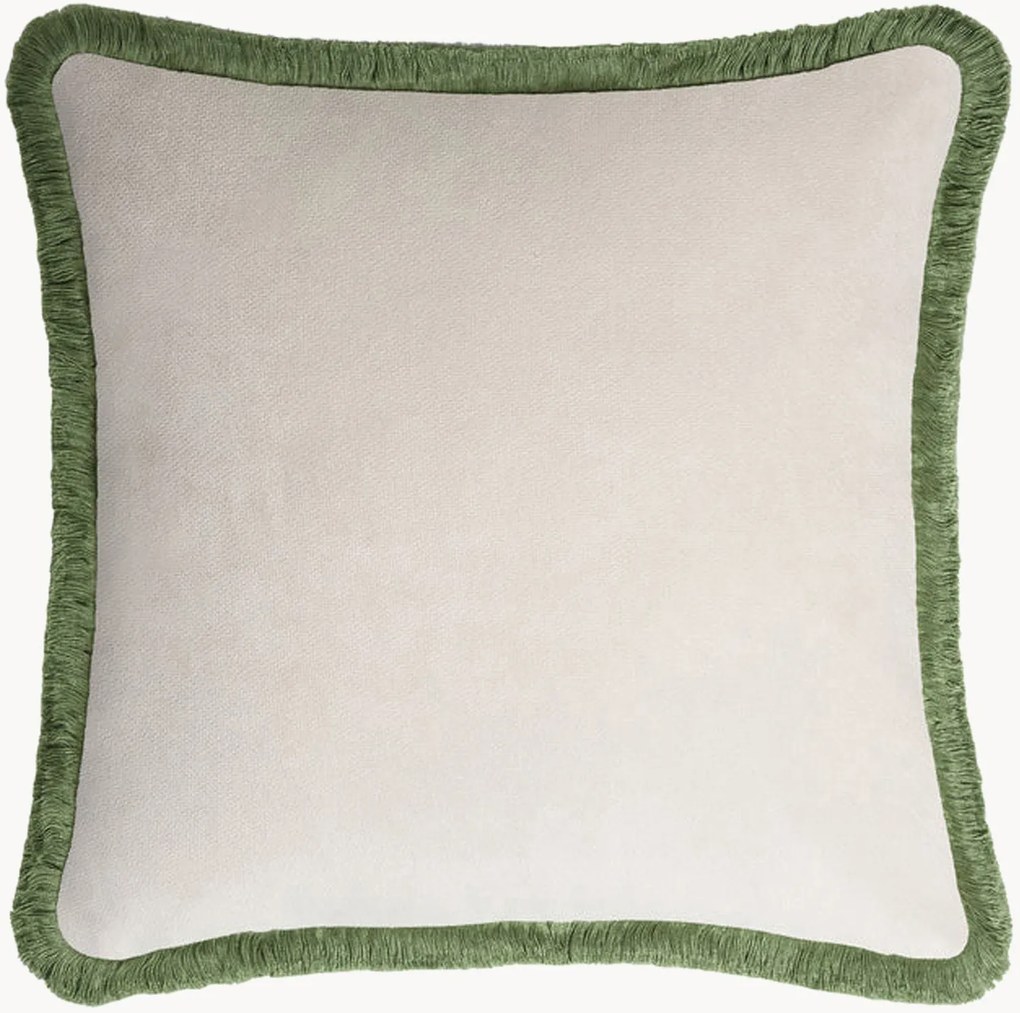 Almofada decorativa em veludo artesanal Happy