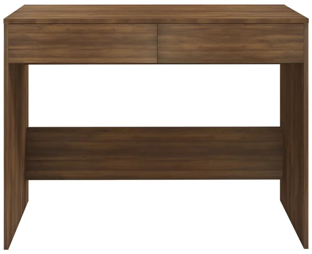 Secretária 101x50x76,5cm derivados de madeira carvalho castanho