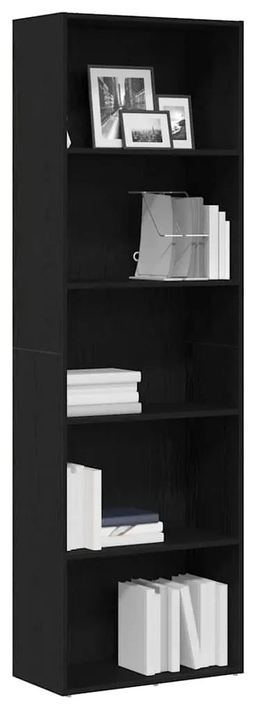 Estante 60x30x189 cm derivados de madeira carvalho preto