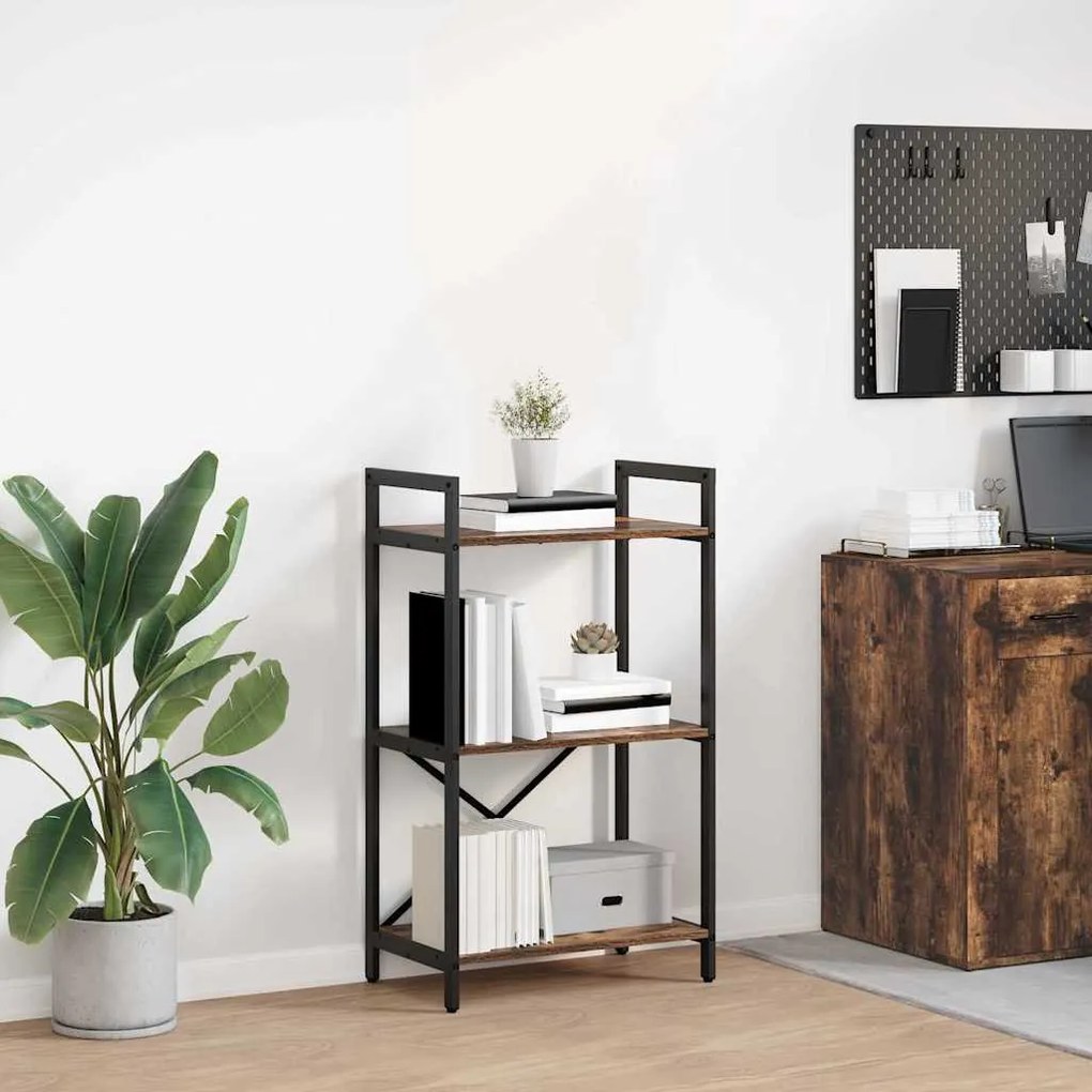 vidaXL Estante Carvalho Defumado 56 x 34 x 96 cm Madeira processada