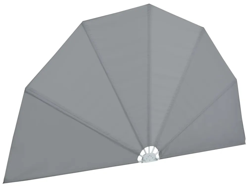 Toldo lateral dobrável para terraço 200 cm cinzento