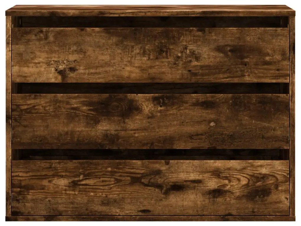 Cómoda com 3 Gavetas - 80x41x58 cm - derivados de madeira - carvalho r